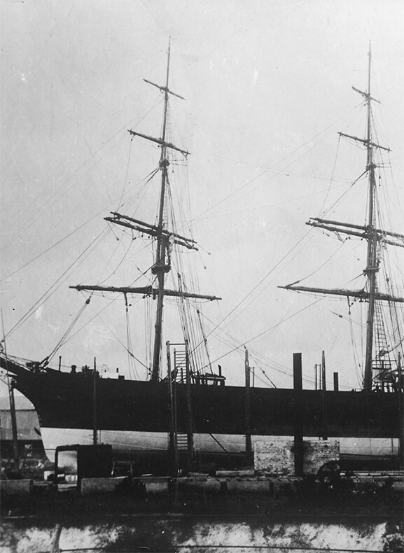 Conrad’s first command The Barque Otago. Wikipedia